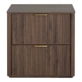 thumbnail image 2 of Furniture of America Zerik Modern Wood 2-Drawer Nightstand, Walnut, 2 of 18