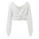 thumbnail image 2 of Gibobby Suéteres para mujer, Suéteres de cachemira para mujer, suéter esencial de manga larga con cuello en V, corte clásico, ligero(Blanco,M), 2 of 5