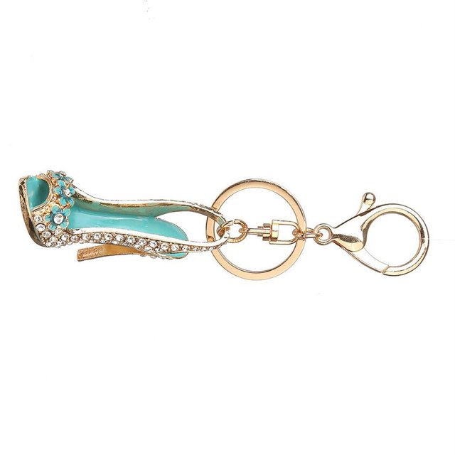High Heel Shoe Keychain Rhinestone Crystal Purse Car Key Crystal Purse Chain Gift Girl Bag Decorative Alloy Keyring