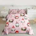 thumbnail image 2 of Homewish Christmas Cute Gnome Bedding Comforter Set,Sweet Candy Cane Twin Comforter Sets,Pink Red Green Bedding Set For Girls Kids,Microfiber Bedroom Decor Reversible,2-Piece, 2 of 8