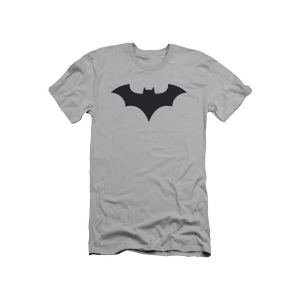 Batman DC Comics New 52 Simple Bat Symbol Title Logo Black Adult Slim  T-Shirt 