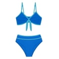 thumbnail image 3 of XAOFW Women's Swimsuit Sets High Waist Sleeveless Top And Bottoms 2Pcs Swimwear Swimming Lessons Soft Breathable Bathing Suit, 3 of 5