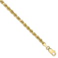 thumbnail image 1 of 10k Yellow Gold 3mm Rope Chain Bracelet, 1 of 5