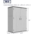 thumbnail image 3 of Outdoor Vertical Storage Shed,57 Cu.ft Outdoor Storage Cabinet Waterproof,Resin Sheds & Outdoor Storage Clearance for Garden,Patio,Backyard,Lockable (Grey), 3 of 7