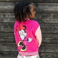 thumbnail image 6 of Disney Minnie Mouse Girls Fleece Bomber Jackets Graphic Winter Plush Outerwear Kids Coat Sizes 3-10, 6 of 13