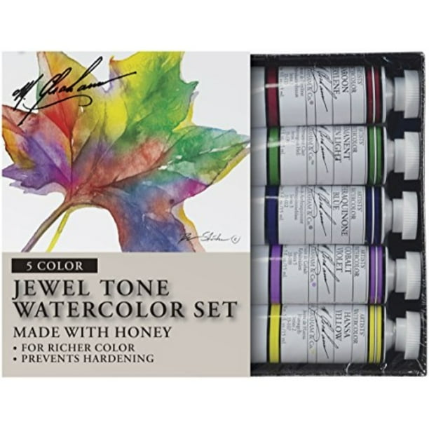 M. Graham Tube Watercolor Paint Jewel Tone 5Color Set, 1/2Ounce