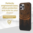thumbnail image 2 of Case Yard Wooden Case for iPhone-11-Pro Soft TPU Silicone cover Slim Fit Shockproof Wood Protective Phone Cover for Girls Boys Men and Women Supports Wireless Charging Dripping Mandala Design, 2 of 7
