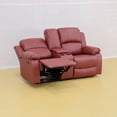 thumbnail image 5 of Aukfa Double Manual Recliner Chair, Overstuffed Loveseat with Cupholder for Living Room, Red, 5 of 13