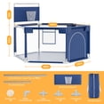 thumbnail image 7 of babyeap Baby Playpen with Basketball Hoop,Playpen for Babies and Toddlers,Hexagonal Fence Baby Play Yards,Navy Blue, 7 of 7