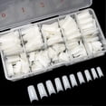 thumbnail image 1 of 500PCS Half Cover False Nails Tips - Acrylic Nail Tips, 10 Sizes Lady French Style Acrylic Artificial Tip Manicure with Box for Nail Tips Art Salons a, 1 of 5