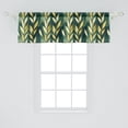 thumbnail image 2 of Watercolor Window Valance, Falling Leaves of Autumn Season Misty Gradient Colored Backdrop, Curtain Valance for Kitchen Bedroom with Rod Pocket, 54" X 18", Dark Teal and Pastel Yellow, by Ambesonne, 2 of 2