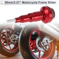 thumbnail image 2 of 10mm Motorcycle Slider Frame Aluminum Alloy Wheel Fairing Protection Crash Pad Protector Guard 56mm 138mm Bolt Red 1 Set, 2 of 7