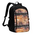 thumbnail image 1 of Disketp Hand Drawn Vintage Coffee Mochila de Viaje Estampada para Laptop con Puerto de Carga USB, Mochila Impermeable para Computadora – Regalo para Hombres y Mujeres, 1 of 7