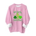 thumbnail image 4 of Qiopertar Mode Femmes Saint-Patrick Décontracté Manches Longues Col Rond Imprimé Chandail en Molleton Dames Hauts Blouse Offres de la Semaine Liquidation Moins de 5$ jusqu'à 90 % de Réduction, 4 of 5