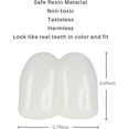 thumbnail image 3 of Dientes falsos de 17 mm, 2 piezas, Winnie, payaso, conejito, bruja, accesorios para disfraz de Halloween, color beige, 3 of 5