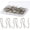 58pcs-Silver, variant on Sopito Curtain Hooks, 1.2in Metal Drapery Pin and Hook for Door Window Shower Curtain, Silver White 58PCS