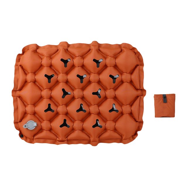 Cojín de asiento inflable, almohadilla de aire para sentarse, asiento impermeable, cómodo soporte Marrón