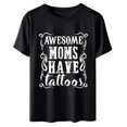 thumbnail image 4 of Camiseta de mujer Camisetas divertidas y lindas Camiseta de manga corta Regalo del día de la madre Blusa con estampado de letras personalizadas Pompotops  hkajfhjk463584, 4 of 8
