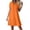 Orange, variant on Vivianyo HD Women's V-Neck Swing Mini Dress, Solid Loose Casual Short Sleeve Summer Tunic Dresses for Women Vacation, Women's Sky Blue, Sizes S-2XL