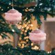 thumbnail image 5 of Adorno para el Baile de Navidad | Esfera rosa de la espuma | Decoración navideña ligera y duradera | Cubo de 7,8 cm | Bucle colgante incluido | Paquete individual para el envoltorio de regalo de, 5 of 6