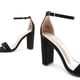 thumbnail image 4 of Sandalias de Tacón Alto Chunky para Mujer DREAM PAIRS en Ante Negro Talla 11, 4 of 8