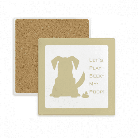 

playful en retriever plays poop coaster cup mat mug subplate holder insulation stone