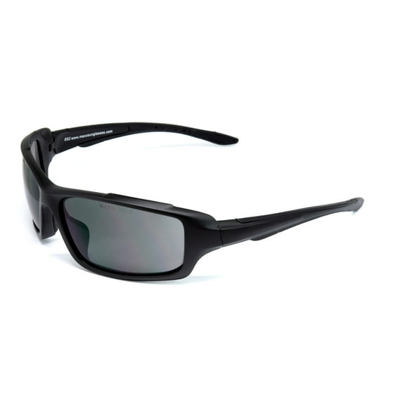 Maxx SS2 ANSI Safety Glasses Smoke Lenses Black Frame Sports Sunglasses