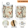 thumbnail image 5 of Yayeee 2 Pack Qtip Holder Bathroom Cotton Swab Canister with Lid Clear Dispenser Set, Light Red Flowers, 5 of 6