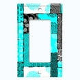 thumbnail image 5 of Metal Light Switch Plate Cover Safari African Tribal Art Pattern Teal SFR007, 5 of 13