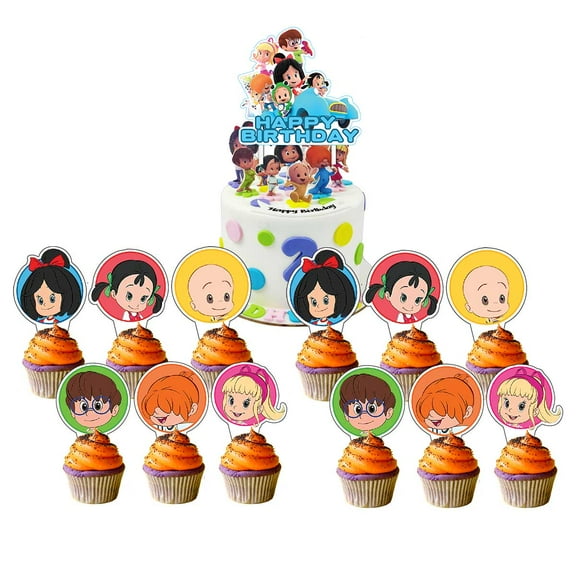 Cleo and Cuquin Cake Topper Cupcake Set Party Supplies Decoration Birthday Decor Kit