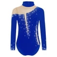 thumbnail image 3 of Xnihocha Kids Girls Shiny Rhinestone Dance Bodysuit Gymnastic Leotard Tank Ballet Unitard Activewear Royal Blue 16, 3 of 7