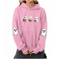 thumbnail image 2 of Heisall Womens Hooded Sweatshirt Halloween Print Longline Long Sleeve with Pocket Autumn Winter Casual Fashion Sweatshirts, 2 of 3