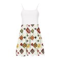 thumbnail image 5 of FamilyThread FamilyThread Girls Boho Strape Summer Sundress Sleeveless Dress Tiered Cami Dress with Ethnic Print Perfect for Beach Casual Dress 4-14Y, 5 of 7