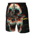 thumbnail image 5 of Naloa Glitch Screaming Skull Men's Beach Shorts, Surfing shorts, Swim trunks, Quick Dry Swim Trunks for Surfing Beach Fun - Small, 5 of 9