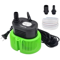 LAANPOLE Pool Cover Pump Above Ground - Submersible Sump Pump, Swimming Water Removal Pumps, with Drainage Hose & 25 Feet Extra Long Power Cord, 850 GPH inGround, 3 Adapters Green