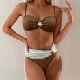 thumbnail image 3 of Gamivast Swim Suits for Women Bikini Sets Push up Two Pieces High Waisted Swimwear High Waisted Bottom Pool Party Retro Bathing Suits Tropical Holiday, 3 of 6