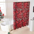 thumbnail image 1 of Puntoco Cortina de ducha para baño o dormitorio con diseño navideño Liquidación de adornos de decoración interior y exterior en Navidad, 1 of 6