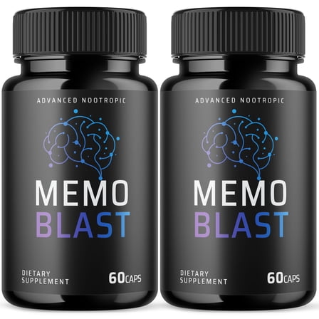 Memo Blast Advanced Formula Brain Support Pills Maximum Strength Supplement MemoBlast 120 Capsules