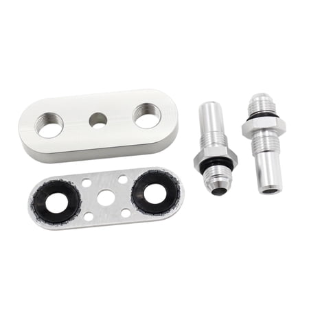 Transmission Cooler Line Adapter Plate 6AN Fitting Seal Connector Aluminum Alloy Easy Install for Auto Parts
