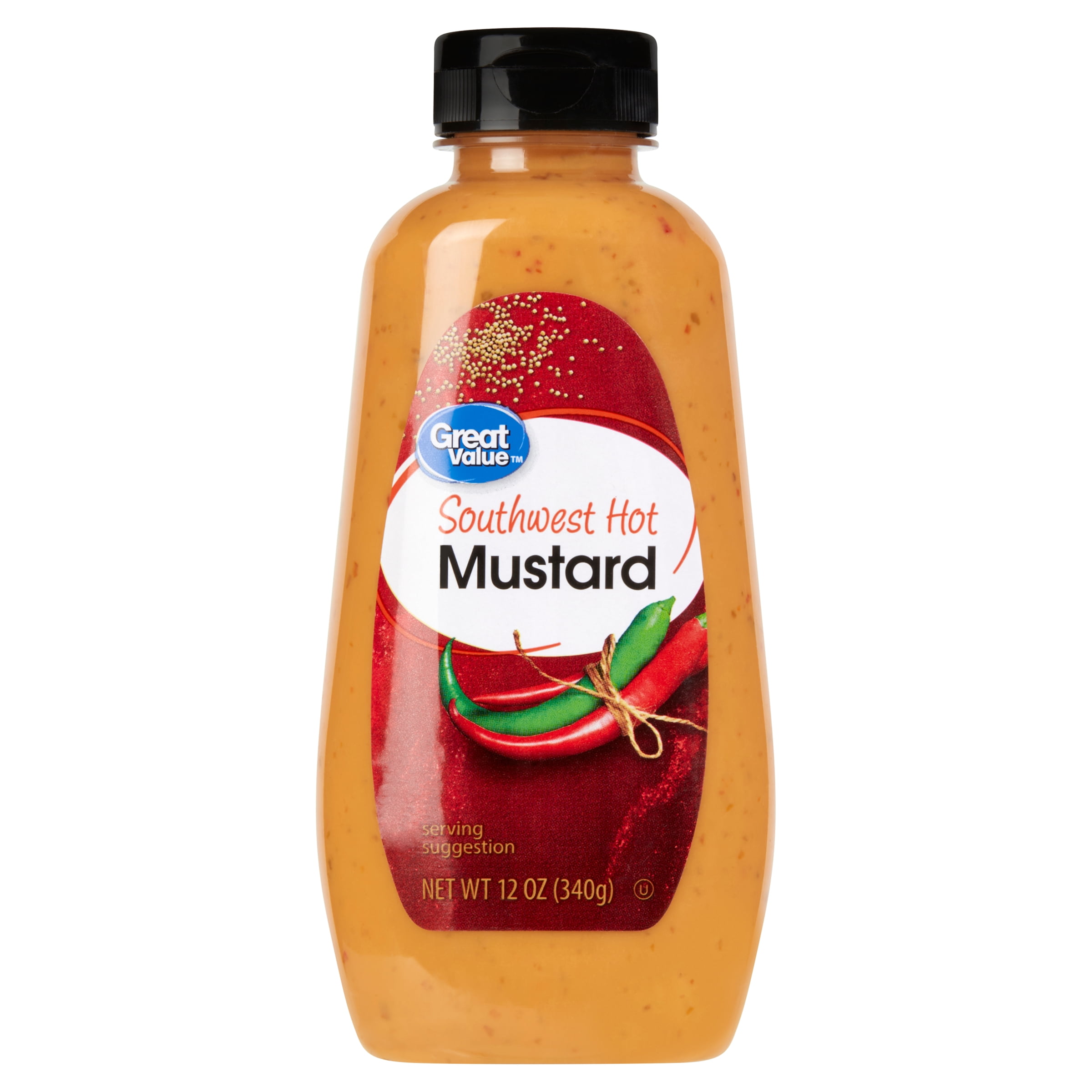 (6 pack) Great Value Southwest Hot Mustard, 12 oz