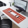 thumbnail image 2 of Long Mouse Pads for Desk,Red Christmas Reindeer Pattern Desk Mats on Top Of Desks, Desk Mouse Pad Extra Large with 3mm Non-Slip Base and Stitched Edge for Gaming,Office,Work,Home 31.5x11.8in, 2 of 5