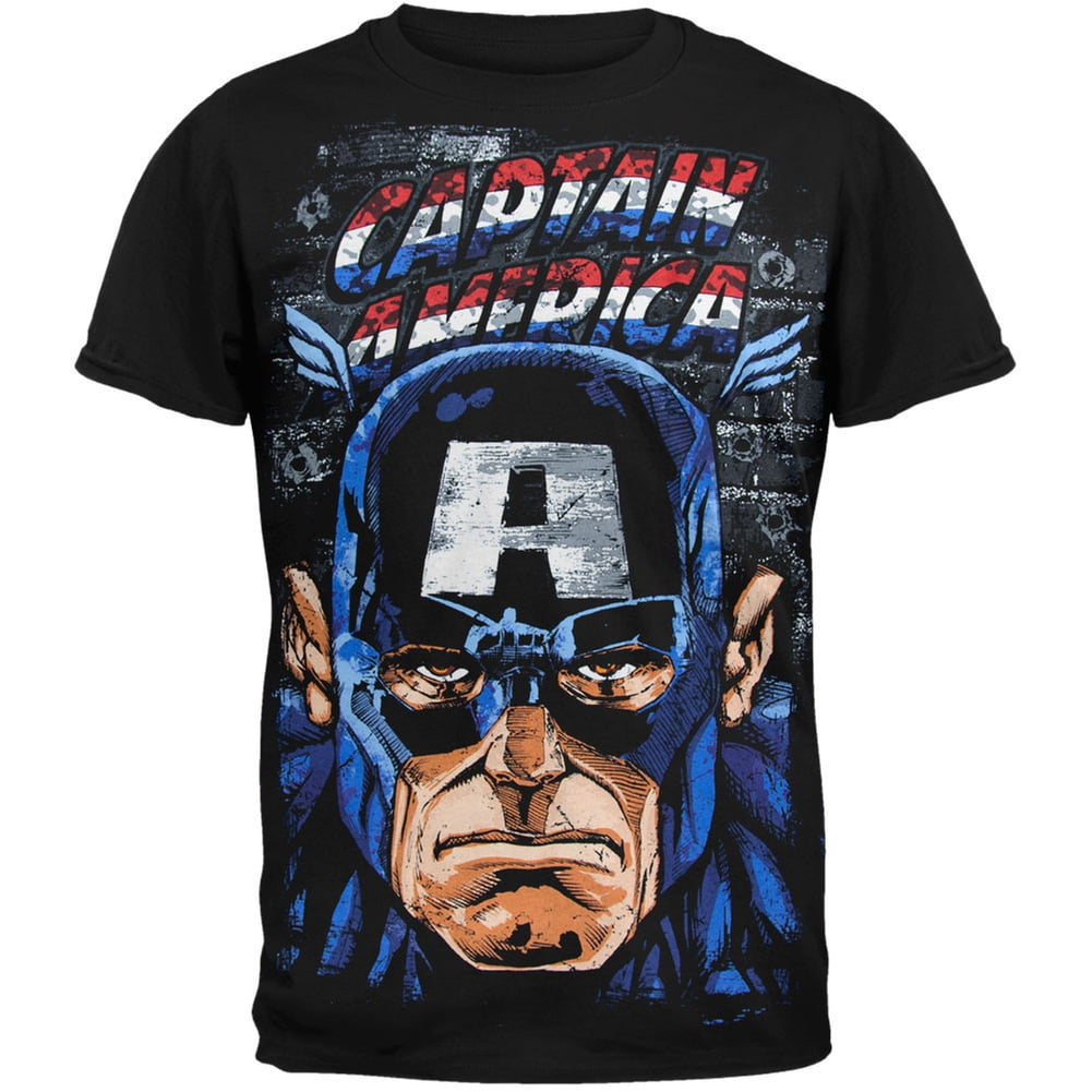 black captain america tshirt