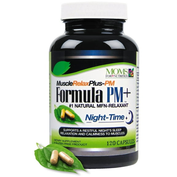 120 Capsules - Natural Sleep Aid Muscle Relax PM – 2300 mg Strength, Non-Habit Forming Nighttime Capsules for Restful Nights and Relaxation
