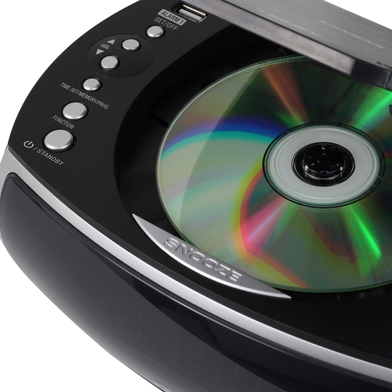 Free Shipping! Jensen Home CD Stereo Clock with AM FM Radio USB