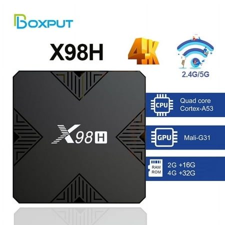 X98H Andorid TV BOX 4K Android 12.0 H618 4GB+32GB with BT5.0+ 2.4G/5G WiFi 100M Quad-core Smart TV Box