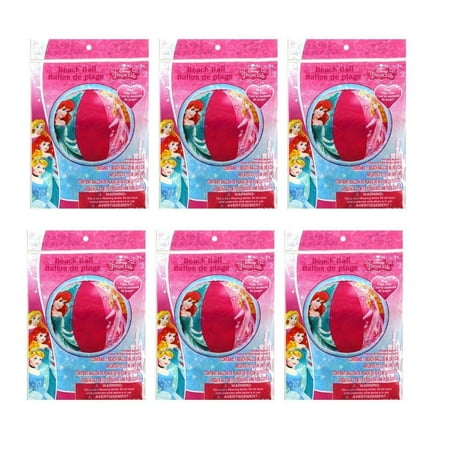 Party Favors Licensed Disney Princess Inflatable Beach Ball 20"-6 Pack