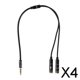 thumbnail image 1 of Paquete de 2-4 cables adaptadores de audio de 3,5 mm, cable adaptador divisor de micrófono para PC y teléfono inteligente 4 piezas, 1 of 8