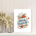 thumbnail image 2 of UXIEQU Merry Christmas Floral Wreath Canvas Art 15.75x11.81 Inches, 2 of 8