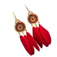 thumbnail image 3 of Sonducket Paquete de 2 pendientes de moda borlas delicadas estilo Vintage colgante de oreja hueco accesorio de moda regalo creativo Ropa, zapatos y accesorios Miscelánea Rojo Sonducket AP009320-03B, 3 of 6