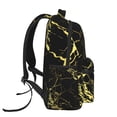 thumbnail image 3 of Mochila HKHEHOP de mármol negro y dorado para portátil escolar, 3 of 7